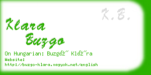 klara buzgo business card